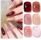 Shining She Smalto Semipermanente Unghie, 6 Colori Nude Rosa Rosso Trasparente Jelly Smalti Semipermanenti per Unghie, Autunno Inverno Smalto Gel Unghie UV LED Nail Salon per Principianti,8ML