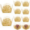 KOSTOO 50pcs Truffle Wrapper, Chocolate Paper Cups, Mini Baking Cups Paper, Wrap Liners Chocolate Candy Packing Separating Trays for Shower Birthday Wedding Party (Gold)