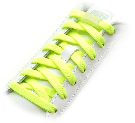 Originals Elastische Schnürsenkel ohne Binden, mit robustem einteiligem Verschluss – für Sneaker, Laufschuhe, Wanderschuhe & Sport – Unisex Schuhbänder für Herren, Damen & Kinder (48 Neongrün)