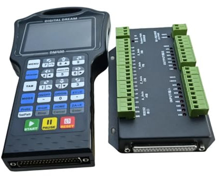 Controllore CNC, Controller portatile offline CNC DM500, controller di movimento pendente CNC a 3 assi e 500 kHz for fresatrici CNC
