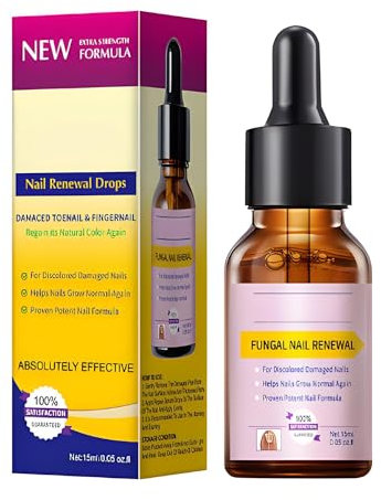 Fungal Nail Extra Strength for Toenail and Fingernail - Strong Nail Fungus for Toenails - Care Renewal for Thick Damaged Discolored Nails with Tea Tree Oil (Nail Polish Serum)