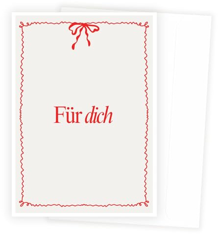 Stella & Soul Postkarte mit Umschlag Für dich zum Geburtstag, Jahrestag, Valentinstag, Muttertag - liebevoll, romatisch für Frau, beste Freundin, Mama