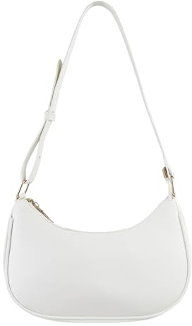FuninCrea Hobo Damen-Handtasche, Halbmond-Umhängetasche, Unterarmtasche, Reißverschluss, Mini-Handtaschen, Achselhöhle, Y2K, Taschen mit Innentasche
