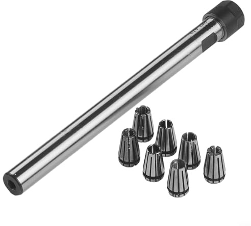 C10 ER8A 100L Zylinderschaft Bohrfutter mit 7-teiligem ER8 Spannzangen-Set, geeignet zum Fräsen, Bohren, Gewindeschneiden und Bohrprozesse