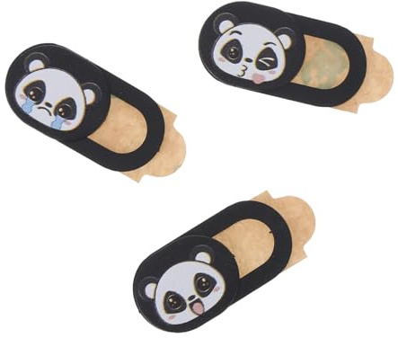 Angoily 3 Stück Teiliges Webcam abdeckungsset Panda Motiv Ultradünn Selbstklebend Universeller Kamera Schutz für Laptop Tablet Smartphone Zuverlässiger Privatsphärenschutz gegen