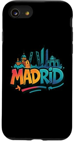 Graffiti Skyline Souvenir von Madrid Hülle für iPhone SE (2020) / 7/8