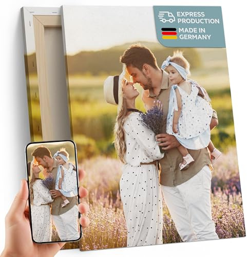 CRAZY CANVAS Dein Foto auf Leinwand - 20x30 cm | Personalisiertes Leinwandbild mit Foto-Upload - Fotogeschenk zum selbst gestalten - Mit Holzrahmen - Made in Germany
