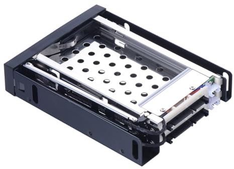 Funien Mobiler Rack-Festplattenlaufwerks- mit LED-Anzeige, Unterstützt 2 * 2,5 Zoll HDD/SSD, für Netzwerke – Aluminiumlegierung + ABS