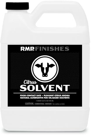 RMP Finishes Citrus Solvent Orange Peel Oil, Natural Alternative to Odorless Mineral Spirits, Paint Thinner, Degreaser, Brush Cleaner, 32 oz.