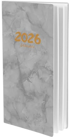 Zerodeko Terminplanungsjournal A6 mit Wasserfestem Pu Einband Marmoroptik Kompakter Tages und Jahresplaner für Schüler Studenten und Berufstätige