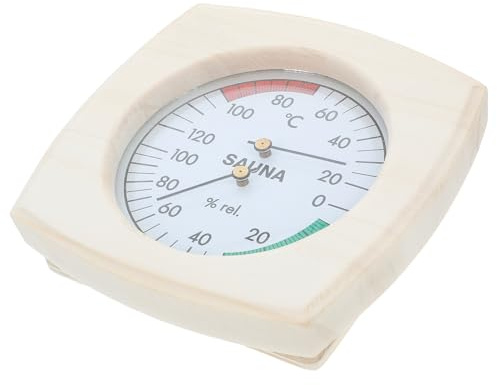FOMIYES Sauna Hygrometer und Thermometer 2-in-1 Sauna Raumthermometer für Dampfsauna mit Präziser Temperatur und Luftfeuchtigkeitsmessung Einfache Montage