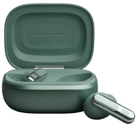 JBL Live Beam 4, True Wireless Noise Cancelling Earbuds, Green | Bluetooth 6.0, 40-Hour Battery Life, IP55 Waterproof, Smart Charging Case, JBL Signature Sound