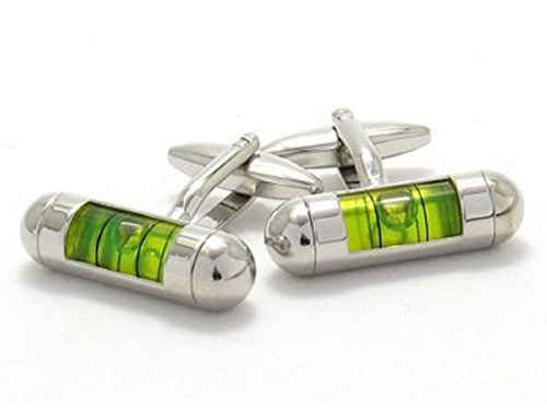 Green Spirit Level Cufflinks