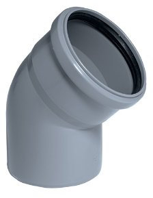 Bogen HT-Rotstrich DN 50 45 Grad