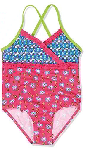 Playshoes UV-Schutz Badeanzug Mädchen Schwimmanzug Badebekleidung, Blumen, 86/92