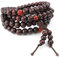 KONOV Schmuck Herren Damen Armband, 8mm Tibetisch Buddhistischen Sandelholz Perlen Gebet Mala Kette, Holz, Rot