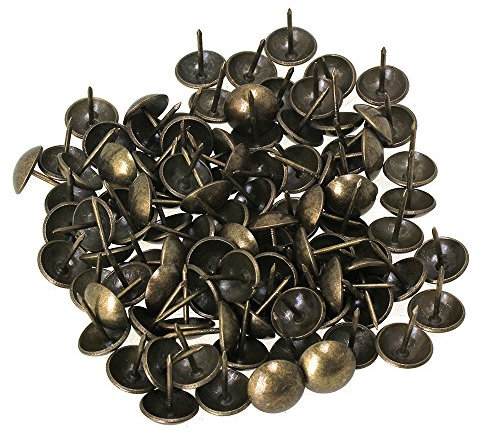 16（Le diamètre） x 20 mm（la Longueur） Bronze Antique Clous de Tapisserie d'ameublement punaises Goujons Paquet de 100