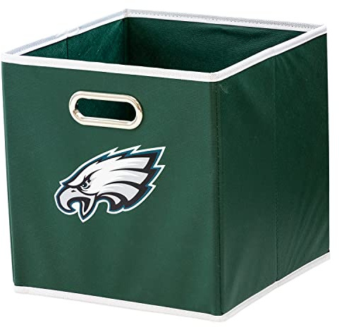 Franklin Sports NFL Aufbewahrungskörbe – zusammenklappbarer Würfelbehälter + Aufbewahrungskorb – NFL Büro, Schlafzimmer + Wohnzimmer Dekor – 27,9 x 27,9 cm