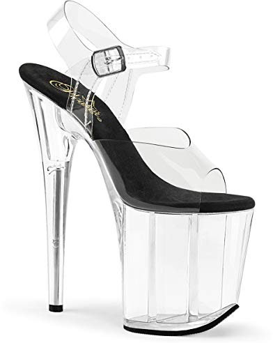 Pleaser FLAMINGO-808 CLR-Blk/CLR UK 8 (EU 41)