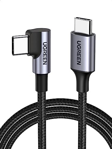 UGREEN Cable USB C 3A, 60W Tipo C 90 Grados Carga Rápida PD 3.0 Compatible con iPhone 16/15 Plus Pro MAX, Galaxy S24 S23 S22 A53, Pixel 6 7 8 9 XL, Drone, etc 2M
