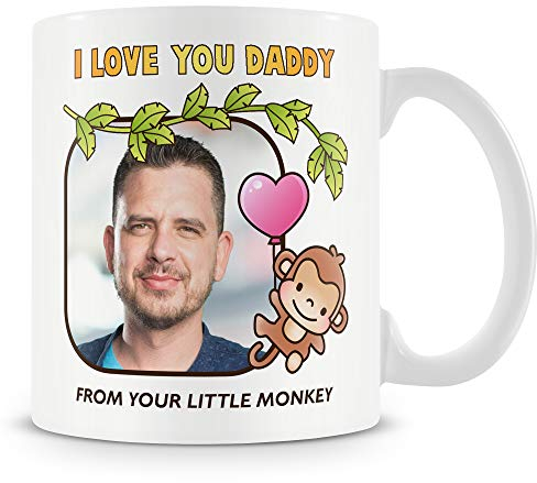 Gift for Dad Photo Mug - Love You Daddy - Little Monkey