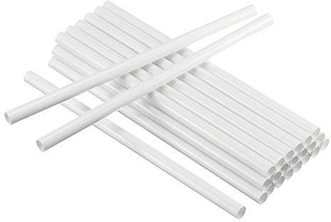 24 Pieces Plastic White Cake Dowel Rods for Tiered Cake Construction and Stacking (0.4 Inch Diameter 12 Inch Length)