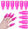 Nail Polish Remover Clips Set, Nail Art Soak Off Clip Cap UV Gel Polish Remover Wrap Nail Tool, 10Pcs (Red)