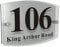 House Numbers Plaques for Outside Door Number Plaques for Wall Screw On Modern Door Sign House Number Plates Glass Effect Acrylic Aluminium Sign 195mm X 130mm(Arc)