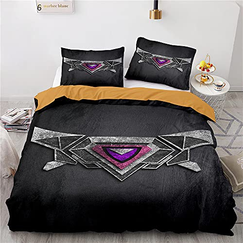 NICHIYOBI Rocket League Bettbezug Bettwäsche Set - Bettbezug und Kissenbezug,Mikrofaser,3D Digital Print dreiteiliger Bettwäsche (10,Single 135x200cm)