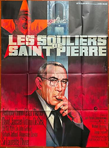 Affiche LES SOULIERS DE SAINT-PIERRE Laurence Olivier ANTHONY QUINN 120x160cm