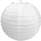 White Paper Lampshades for Ceiling Lights 30 cm Lamp Shades Round Paper Bamboo Style Ribbed
