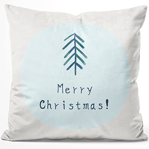 JUNIWORDS Kissen, Merry Christmas! Tannenbaum, 40 x 40 cm, Flauschig Samtweich Weich (1003959)