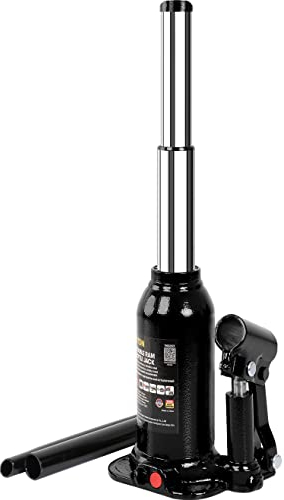 Torin ATH80202XB Doppelter Ram geschweißter Wagenheber für Autoreparatur und Hausheber, 2 Tonnen (1,8 kg) Schwarz