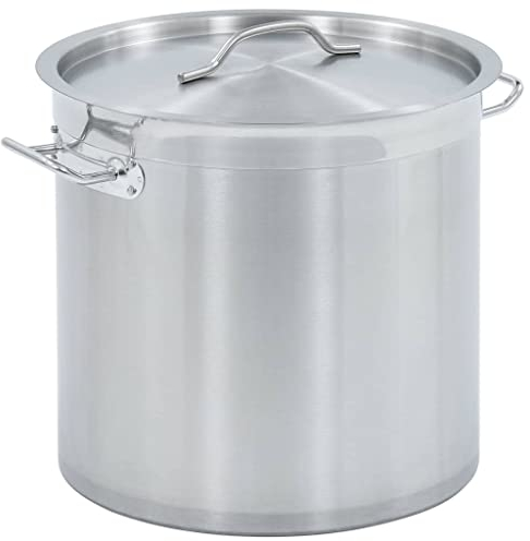 INLIFE Olla para sopa, 25 L, 32 × 32 cm, acero inoxidable