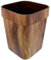 Alipis Small Trash Can, Wooden Pattern Waste Bin for Bedroom, 3.17 Gallon Rectangular Waste Basket Decorative Garbage Container Waste Paper Bin for Bathroom, Kitchen, Office, Home, 12L