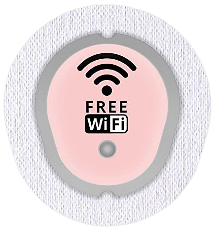 Aufkleber Sticker für Dexcom G7 Sensor 2x Free WiFi myDili Diabetes-Zubehör Farbe rosa
