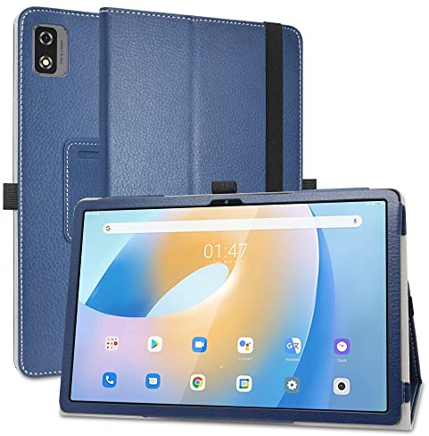 MAMA MOUTH Kompatibel mit Blackview Tab 12 Hülle,Schutzhülle mit Hochwertiges PU Leder Tasche Case für 10 Blackview Tab 12 / Blackview Tab 12 Pro Tablet,Blau