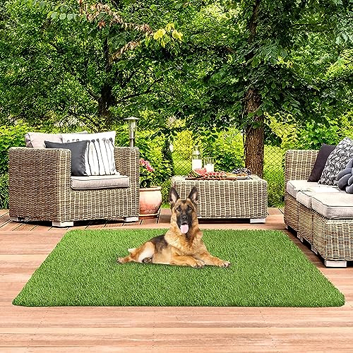 Findosom Kunstrasen für den Außenbereich, 100 x 150 cm, realistischer Kunstrasen für drinnen und draußen, Garten, Rasen, Landschaft, Terrasse, Kunstrasen für Haustiere, Zuhause, Garten, Terrasse,