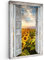 MuchoWow© Wandbilder 60x90 cm Schlafzimmer Home Deko Wohnung Bild Wohnzimmer Fotoleinwand Wand Bilder Leinwand Wall Decor Fensterblick - Sonnenblume - Blumen - Sonne