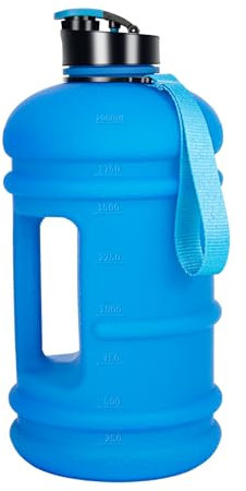 TOOFEEL 2 Liter Trinkflasche - trinkflasche 2l BPA frei, große Flasche, wiederverwendbare Sport Trinkflasche mit Maßen markiertes - Matte Dark Blue