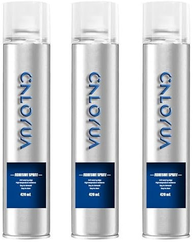 Cnloyua 3D-Druckplattform Sprühkleber (420ml), 3 Stück Kleber,Perfekte Haftung auf dem 3D Drucker Druckbett, Schützen Sie Ihren Drucker und Ihre fertigen Produkte besser