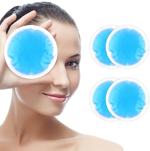 Kühlpads Klein (4 Stück) Augen Kühlkissen Kalt-Warm Kompresse, Mini Kleine Kühlpads für Kinder, Augen, Stillen, Weisheitszahn, Nase, Wiederverwendbar