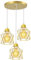 PETITES ECREVISSES 3 flammig Pendelleuchte Industrielle Vintage Hängeleuchte E27 Deckenleuchter mit Sechseck Design Lampe aus Eisen 160MM Pendellampe für Wohnzimmer Esstisch Küche