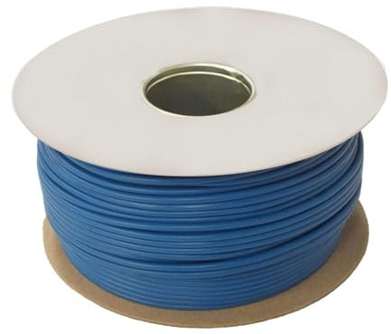 25m roll Blue Arctic grade 2.5mm² Rated 25A BS6500 3 Core Mains Flex cable. Twin and earth for hookup trailing fly leads.