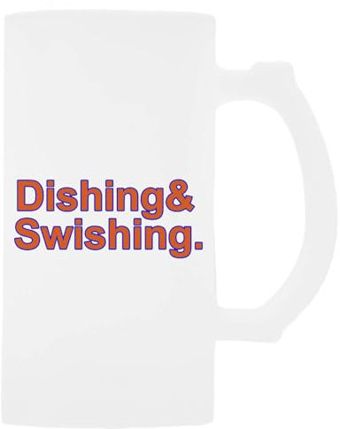 Dishing And Swishing Clydeisms Transparente Bierglas-Tasse Mit Henkel