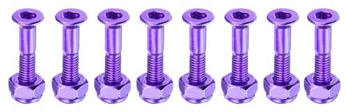 PATIKIL 1 Skateboard-Hardware-Schraube, 8er-Set aus Karbonstahl für die Befestigung von Skateboard-Trucks, lila