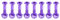 PATIKIL 1 Boulon de Quincaillerie pour Skateboard, 8 Ensemble de Vis et Écrous de Montage en Acier au Carbone pour Skateboard Cruiser, Violet
