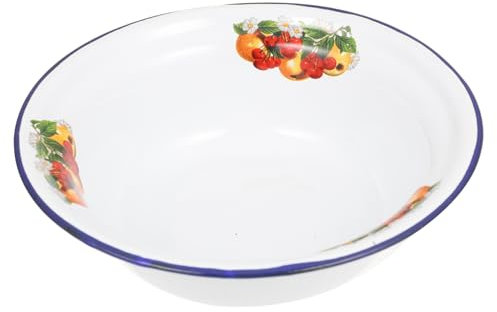 Amosfun 2piezas Cuenco De Sopa De Esmalte Retro Cuenco Multiusos De Almacenamiento Antiguo Para Reuniones Familiares Y Restaurantes