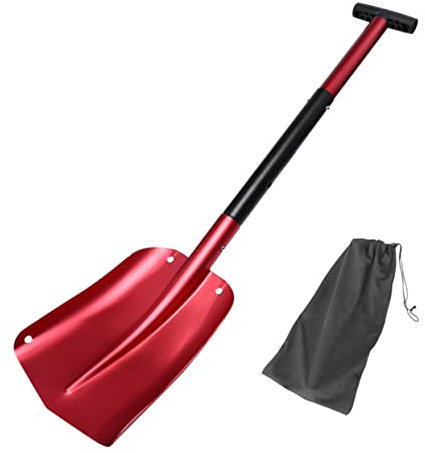KITANDOVE Pala Todoterreno para Coche Rascador De Nieve Fácil De Usar Aluminio Plegable