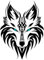 Wolf Tribal Abziehbild-Transfer-Aufkleber. Keltischer Wikinger Autoaufkleber für Motorrad, Notebook, Kühlschrank, Wand, Tür, Mülleimer, Gepäck